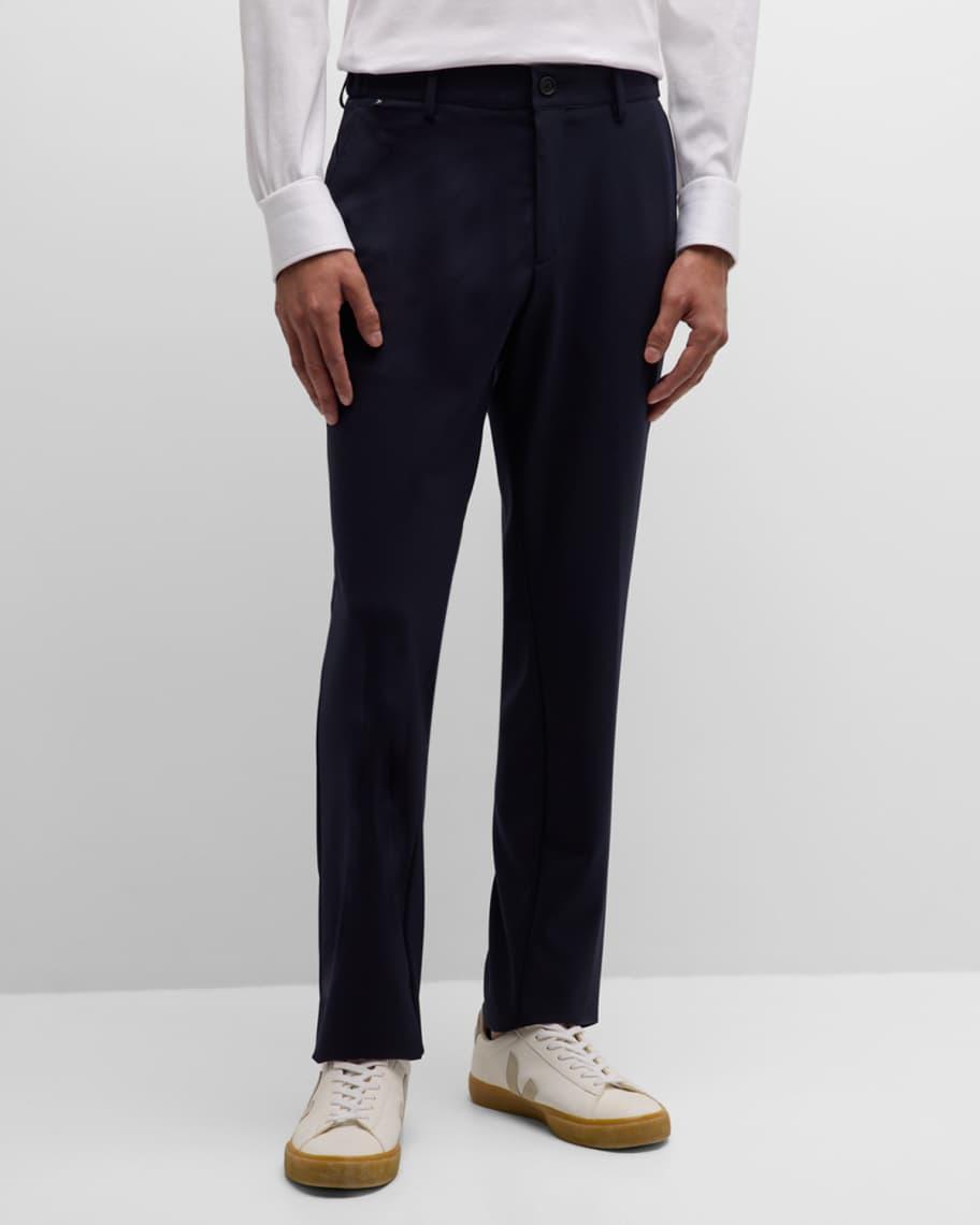 Mens Solid Cotton Pants Product Image