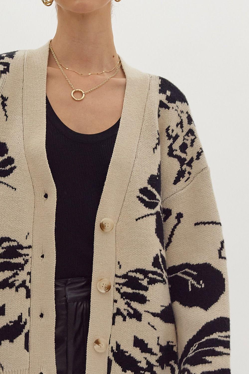 Trying Your Best Floral Cardigan Product Image