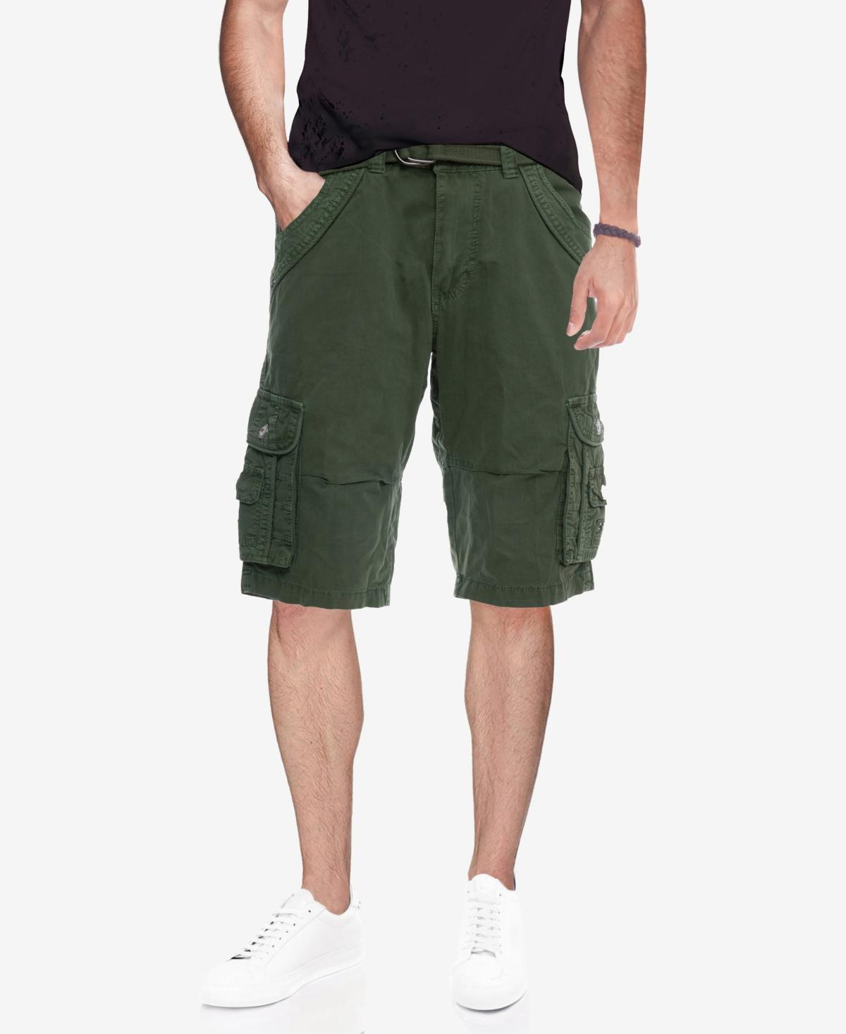 Men's Xray Belted Double-Pocket Bermuda Cargo, Size: 42, Grey Product Image