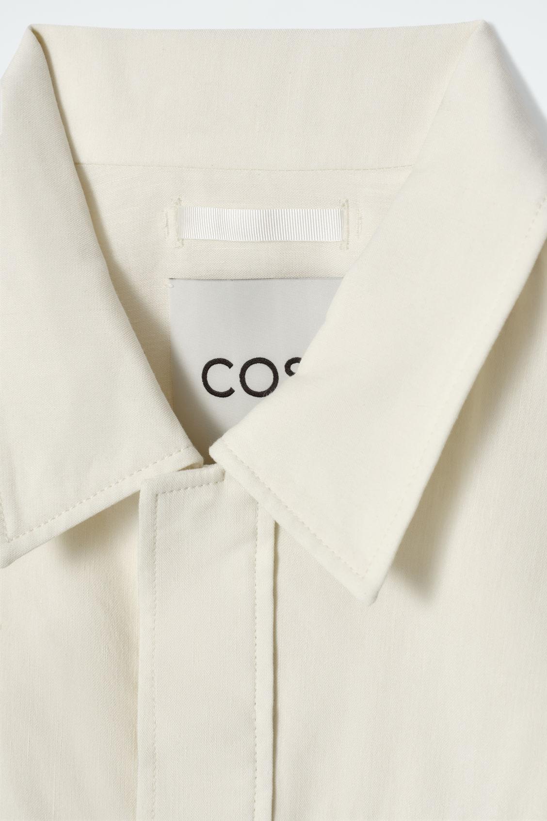 LINEN-BLEND UTILITY OVERSHIRT Product Image