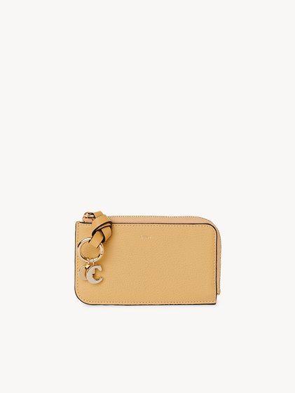 Alphabet wallet in grained leather Product Image