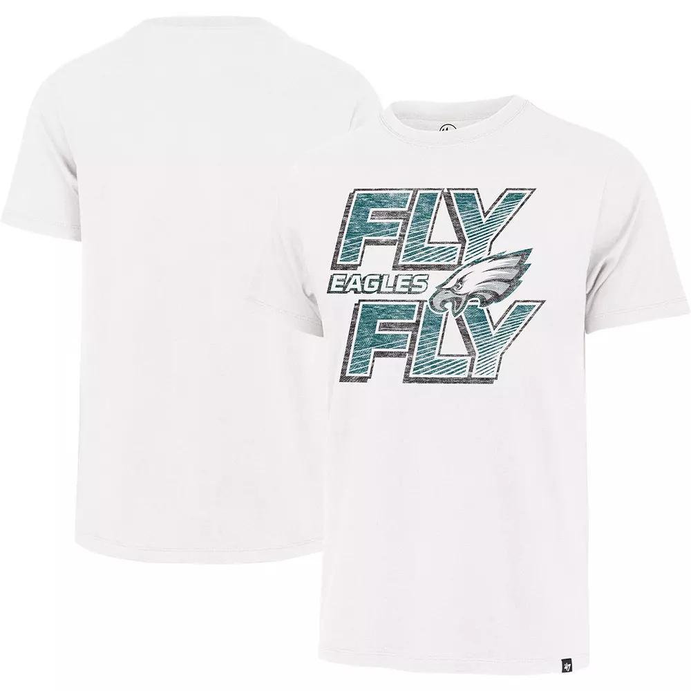 Men's '47 White Philadelphia Eagles Fly Regional Franklin T-Shirt, Size: 2XL Product Image