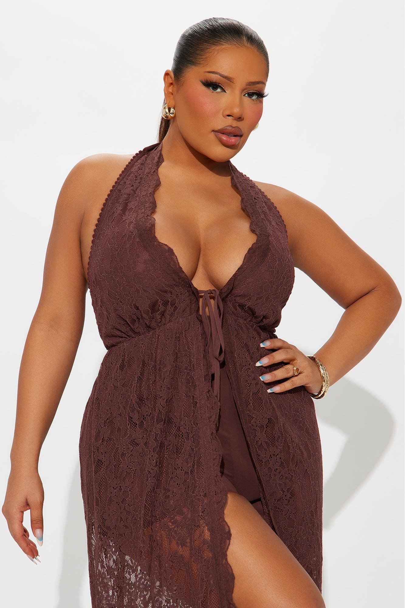 My First Impression Romper - Brown Product Image