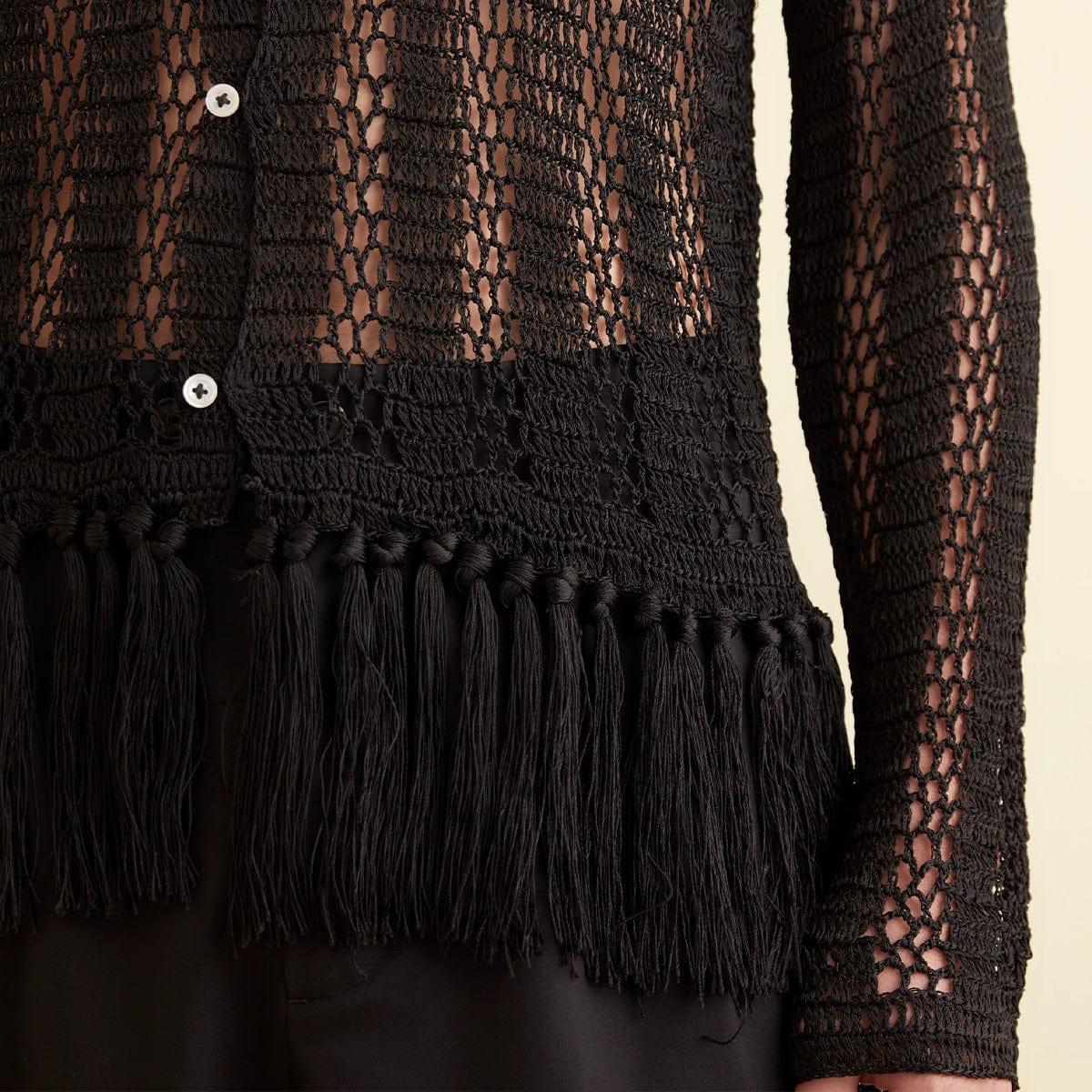 CROCHET FRINGE SHIRT Product Image
