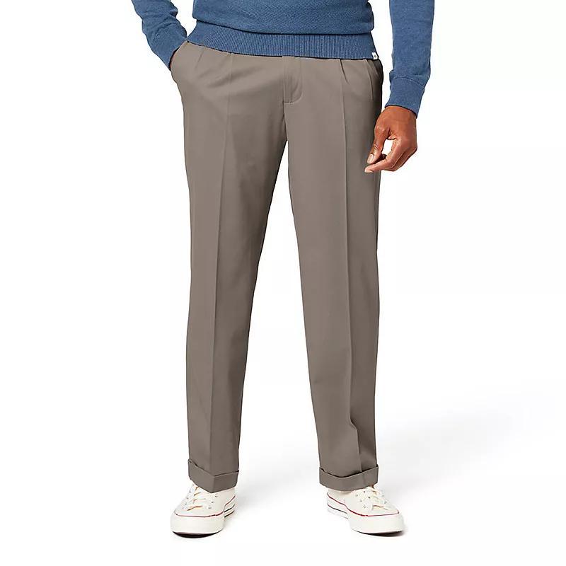 Mens Dockers Relaxed Fit Comfort Stretch Pleated Cuffed Khaki Pants Product Image