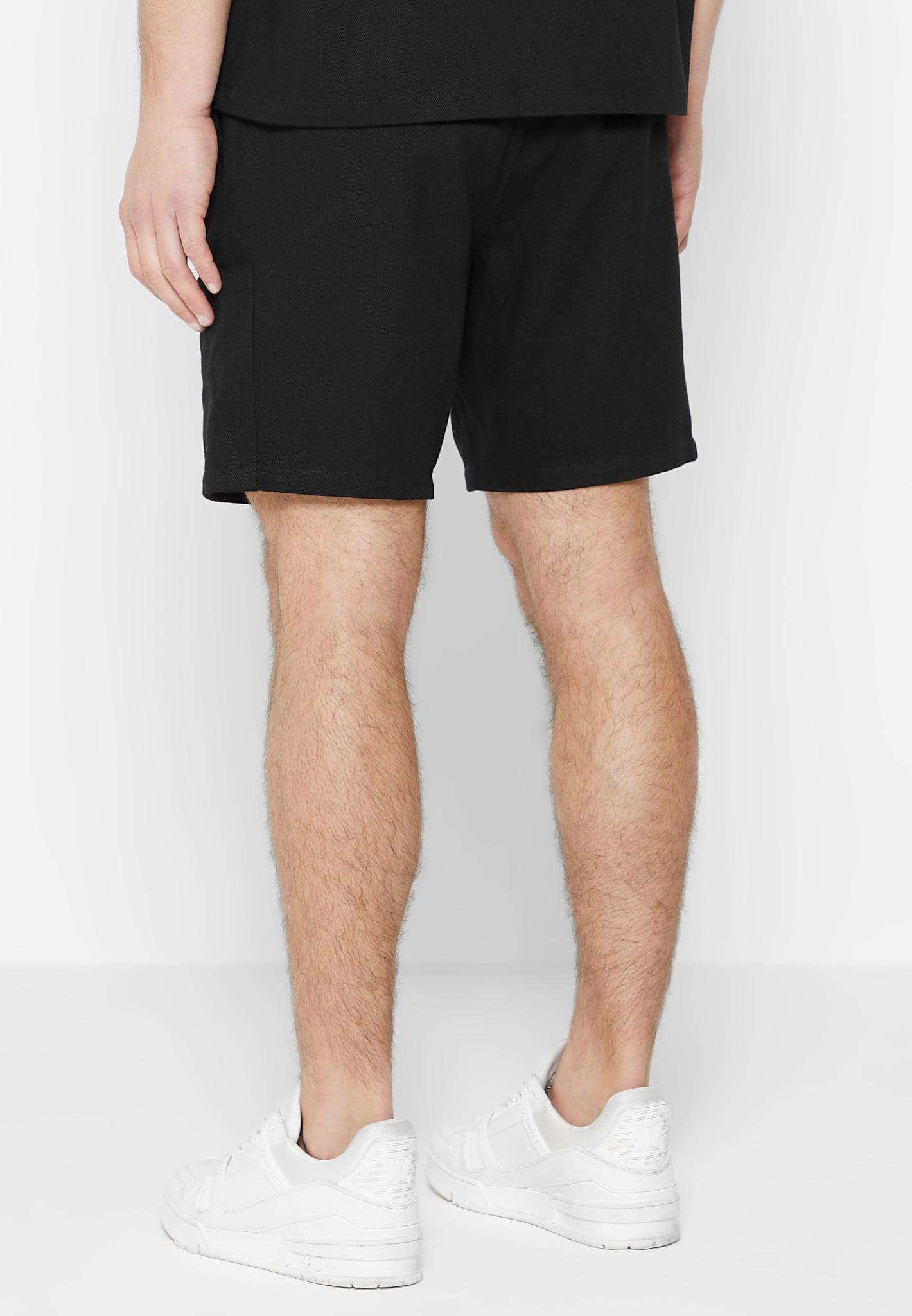 Black Light Weight Terry Simple Short Product Image