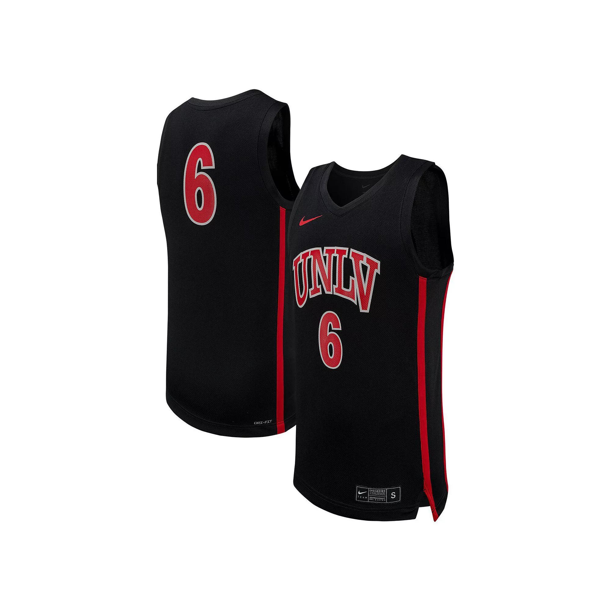 Men's Nike #6 Black UNLV Rebels Replica Basketball Jersey, Size: 2XL Product Image