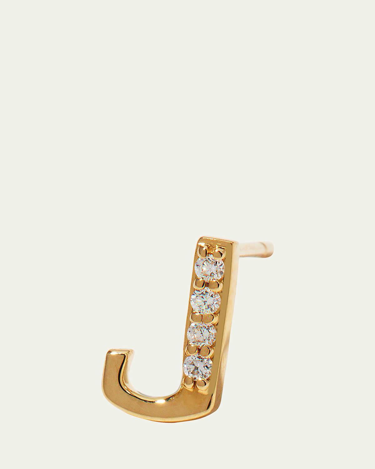 Single Initial Stud Earring Product Image