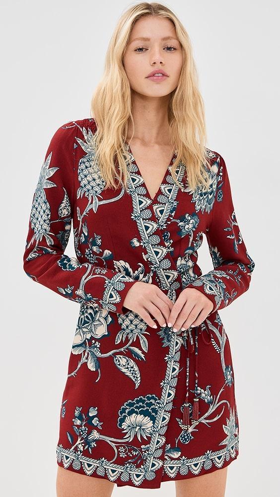 FARM Rio Tropical Landing Red Wrap Mini Dress | Shopbop Product Image