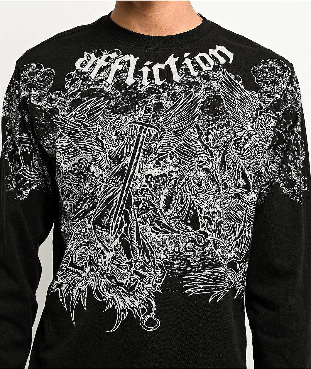 Affliction Angels Black Long Sleeve T-Shirt Product Image