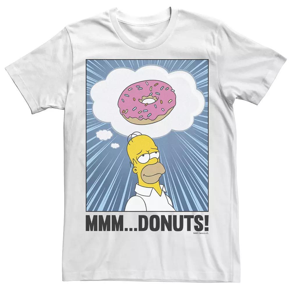 Men's The Simpsons Homer Mmm...Donuts! Tee, Size: XXL, White Product Image