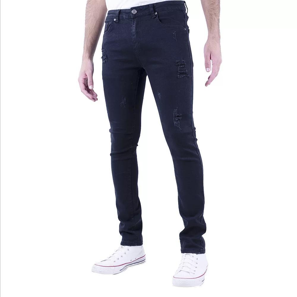 Men's Recess Slim-Fit 5-Pocket Distressed Jeans, Size: 30X30, Black Product Image