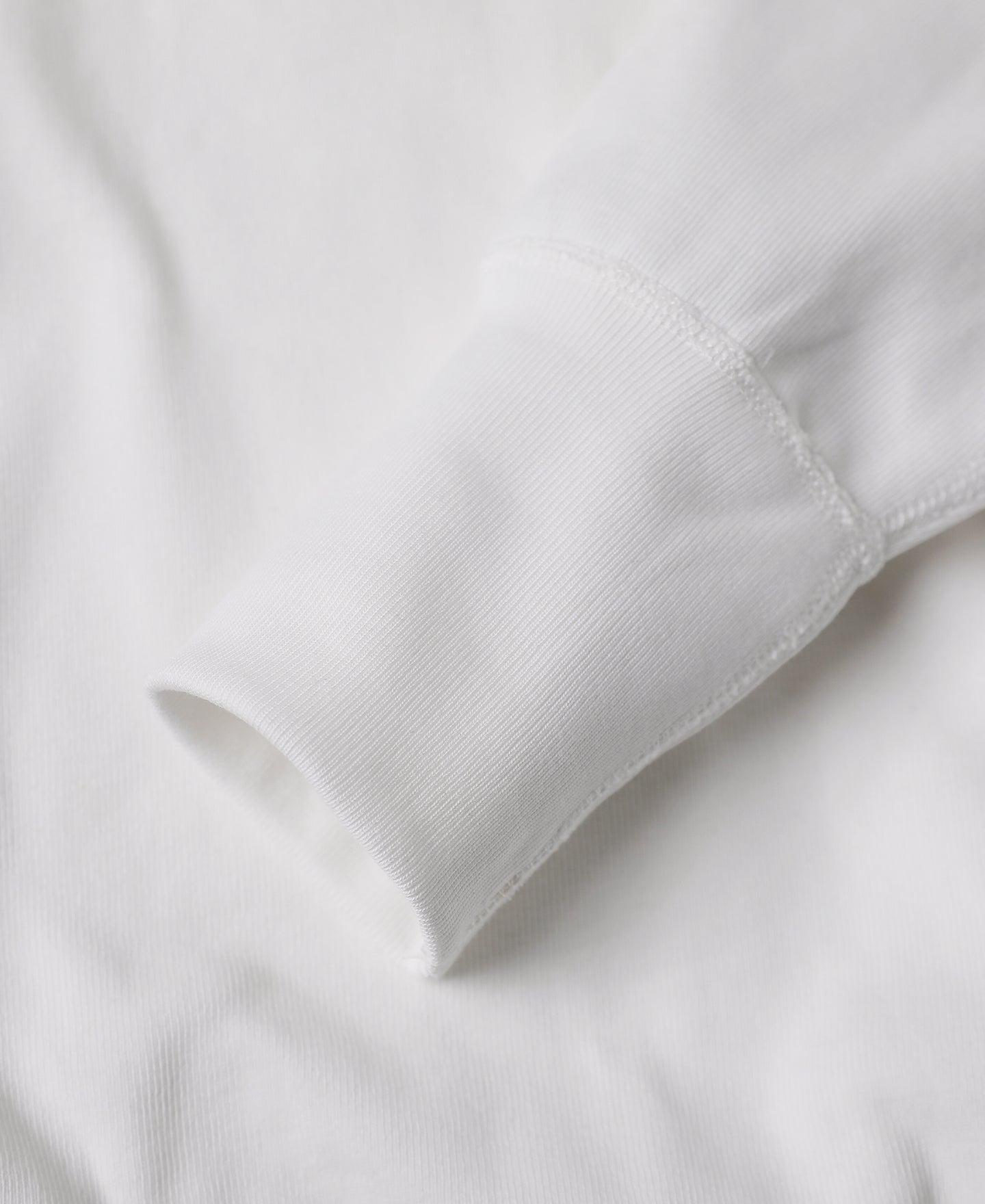 14 oz Side Closing Henley Shirt - White Product Image