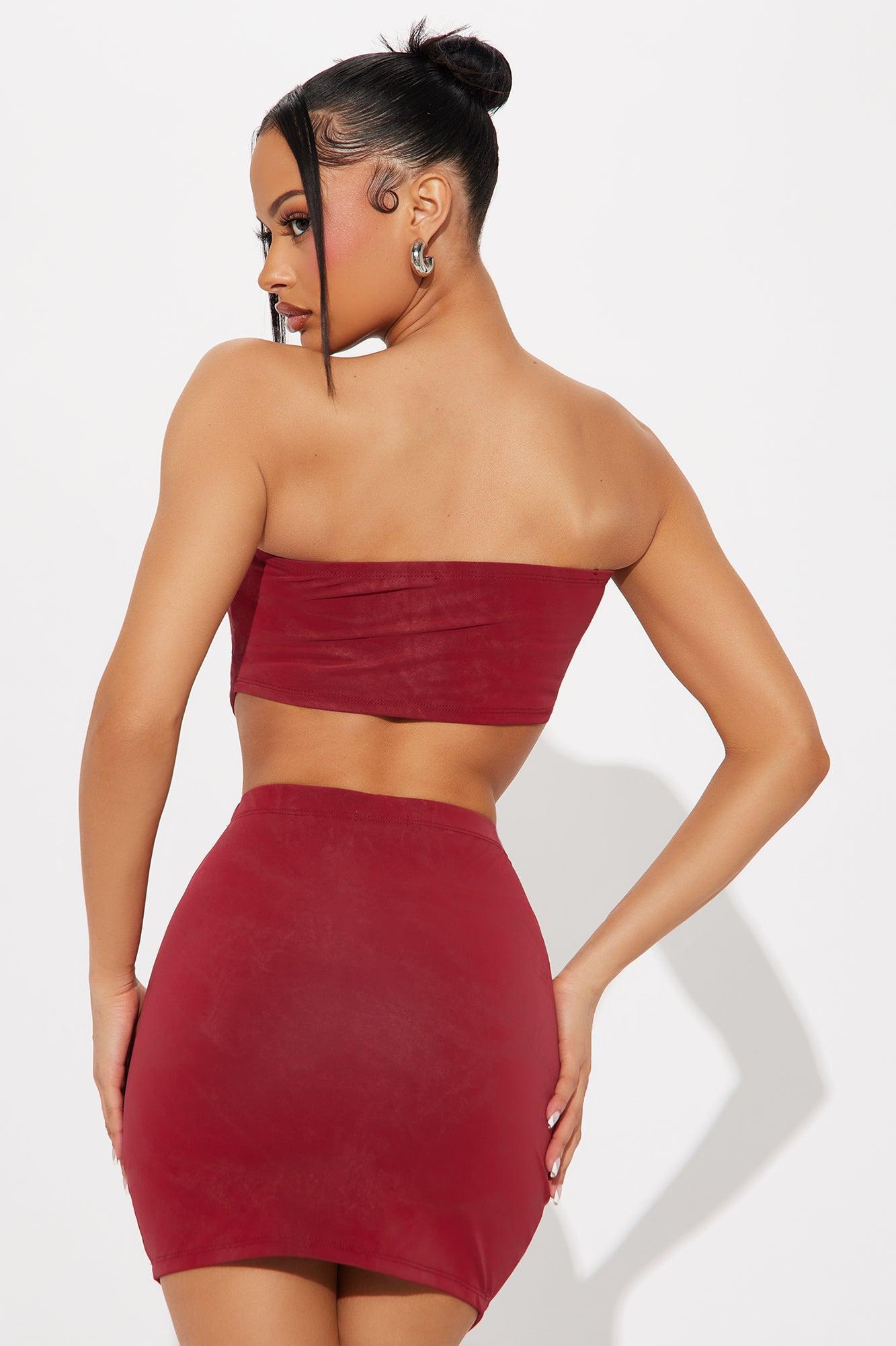 Urban Heat Mini Skirt Set - Red Product Image