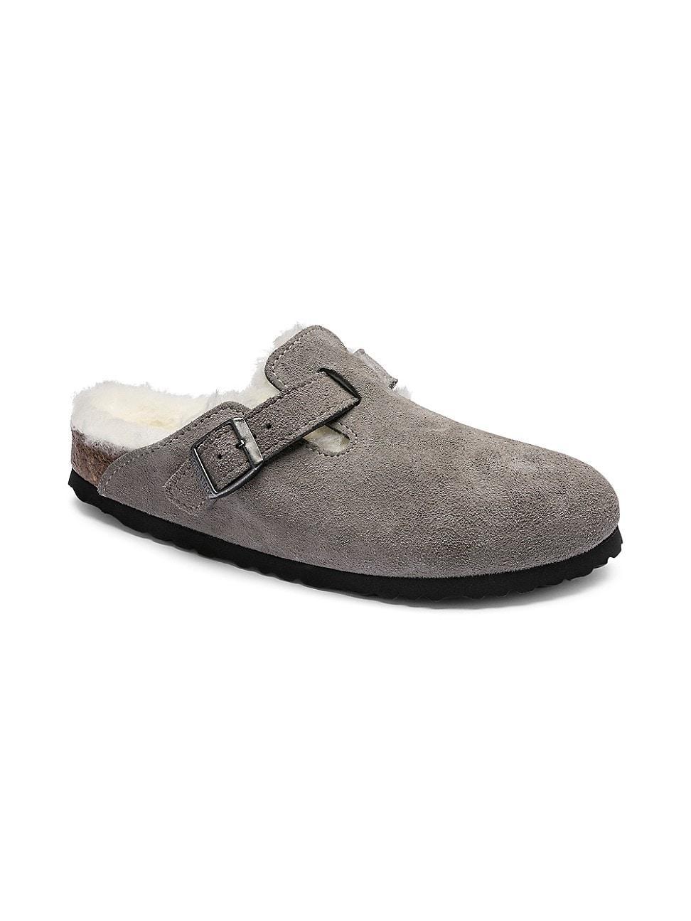 Mens Unisex Boston Shearling-Lined Suede Clogs Product Image