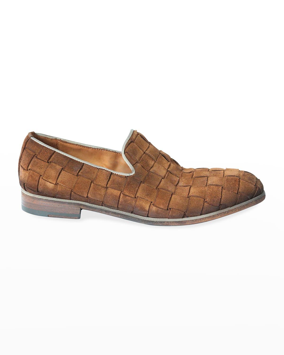 Mens Mocassino Gomma Leggera Suede Penny Loafers Product Image