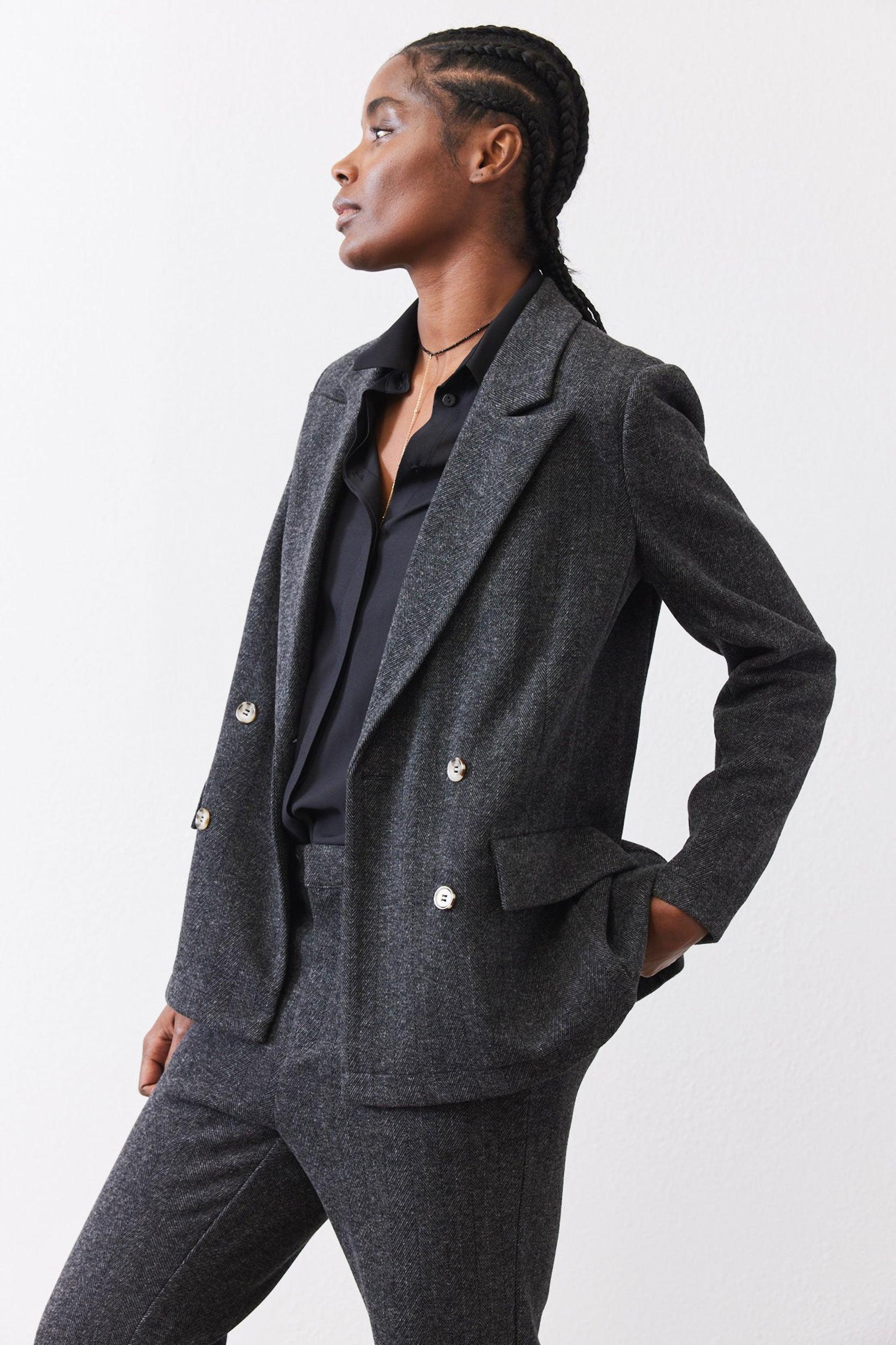 On the Clock Herringbone Blazer Product Image
