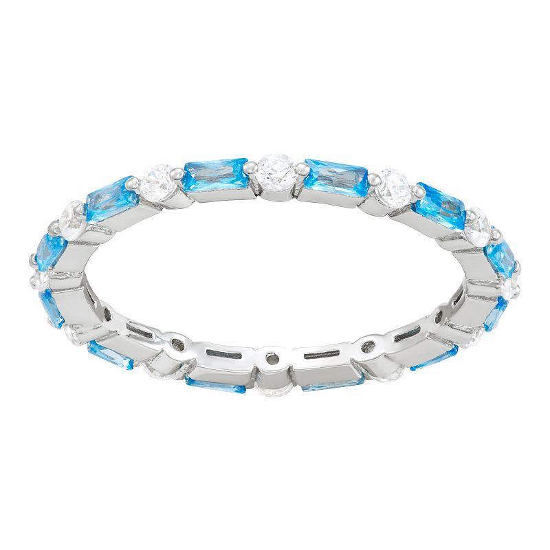 Contessa Di Capri Birthstone Eternity Ring, Women's, Size: 9, Sterling September Product Image