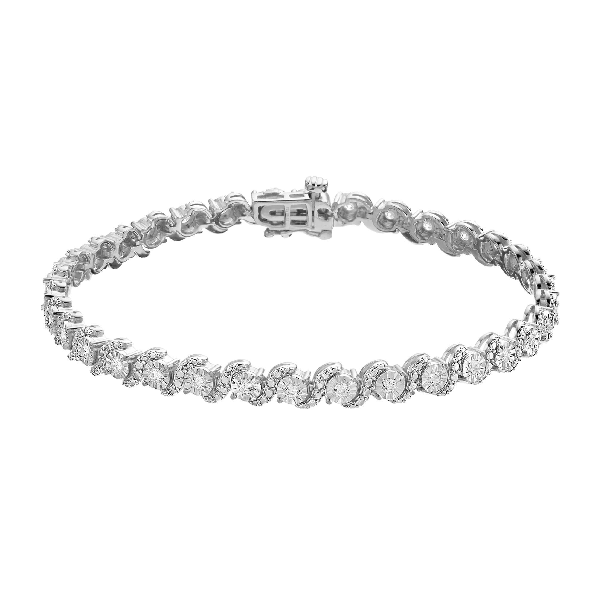 Diamond Brilliance 1 Carat T.W. Diamond Fashion Bracelet, Women's, Size: 7", Silver Tone Product Image