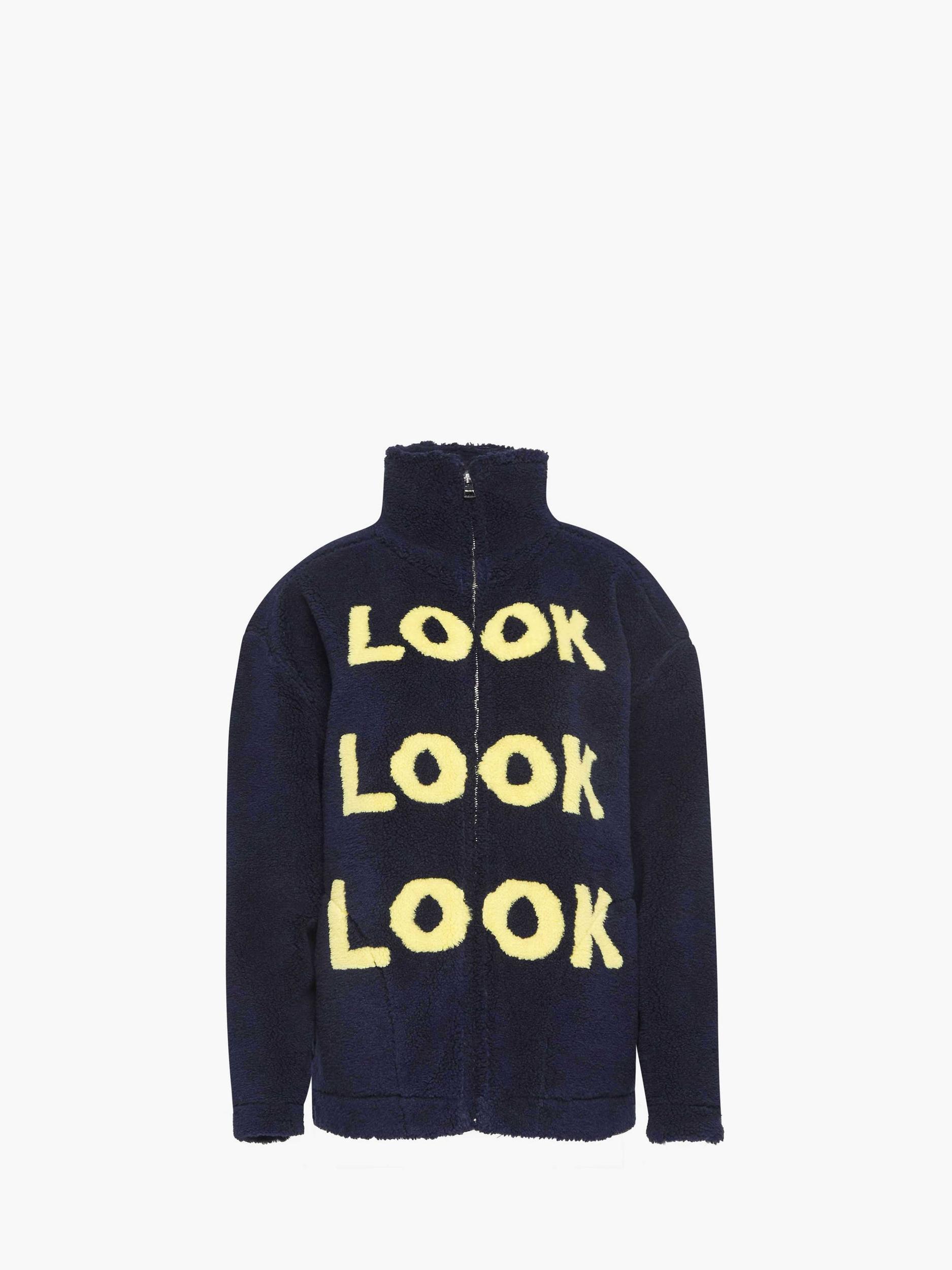 "LOOK LOOK LOOK" ZIP FRONT JACKET Product Image