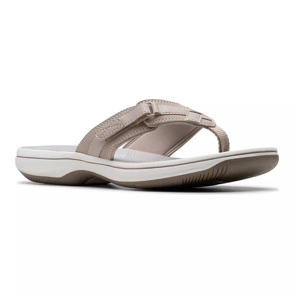 Clarks® Breeze Sea Cloudstepper Women's Flip Flop Sandals, Size: 12, Light Brown Product Image