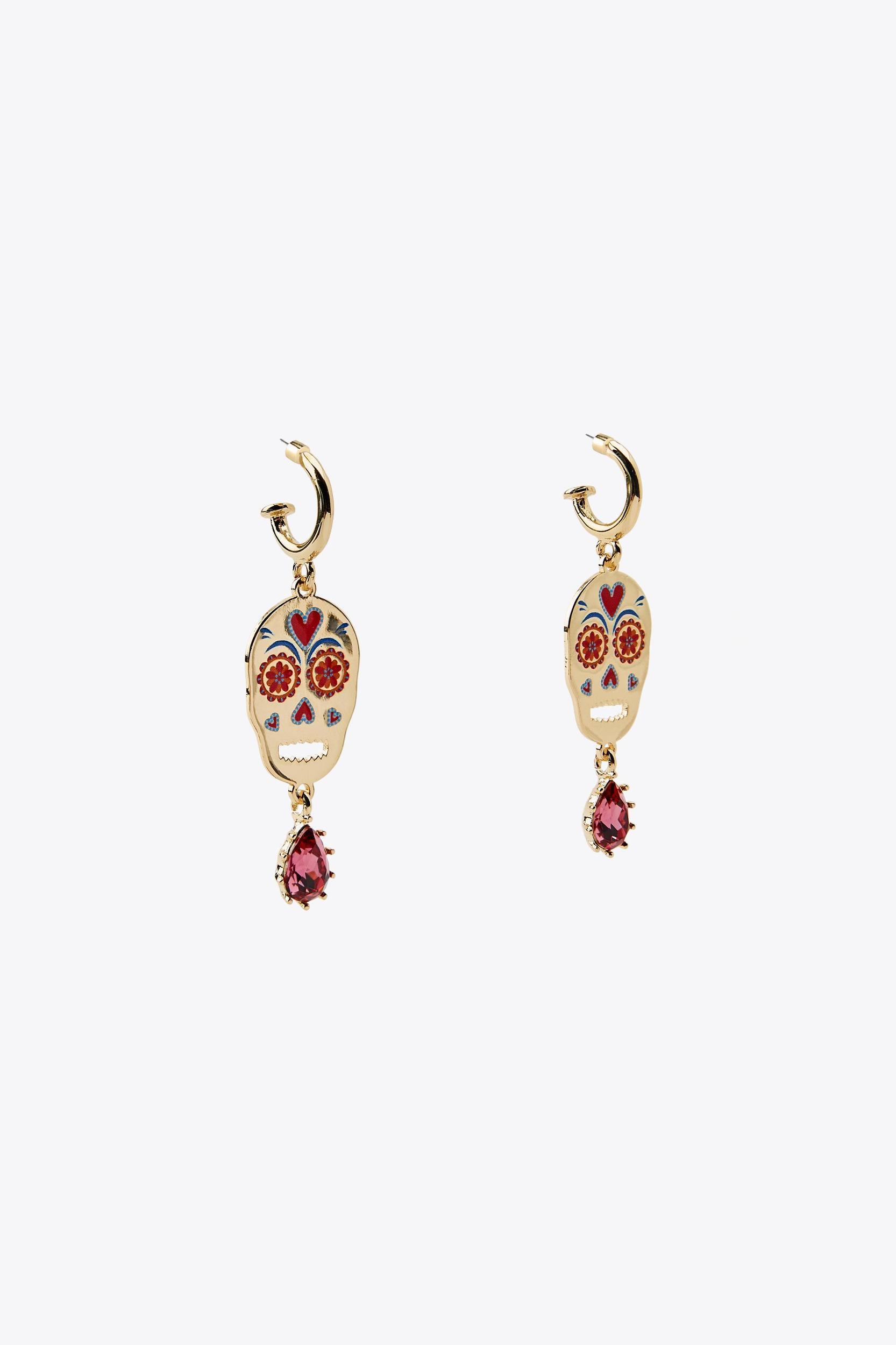 ENAMELED SKULL JEWEL EARRINGS Product Image