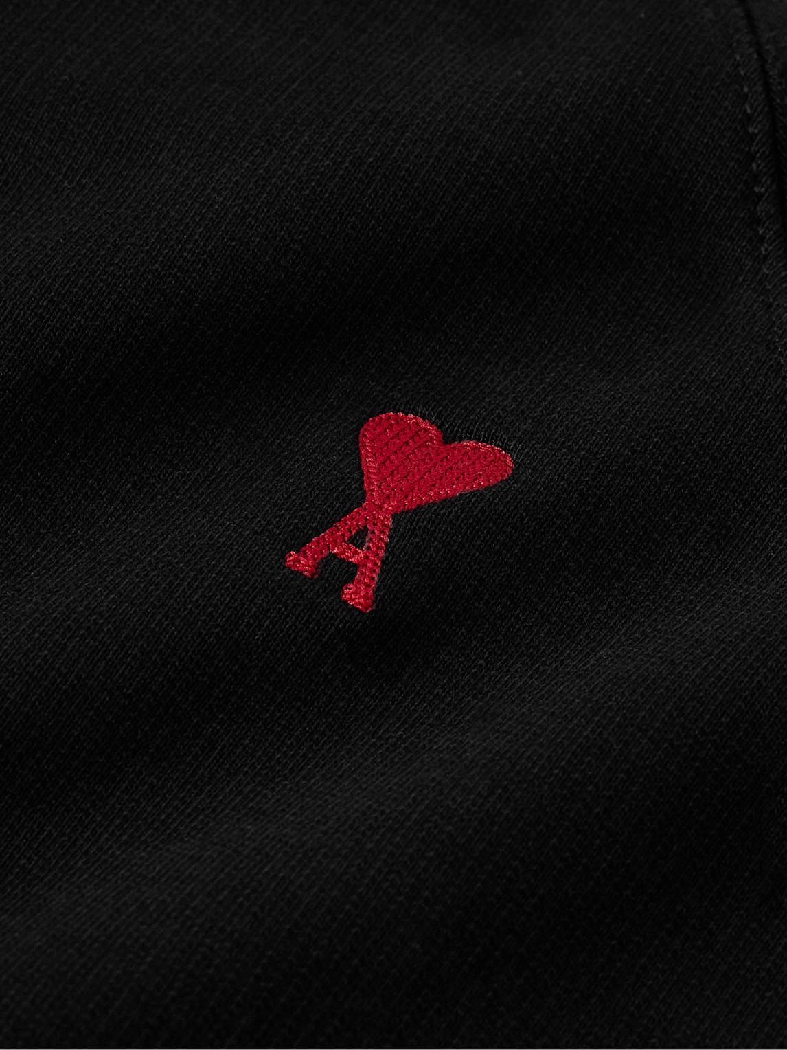 AMI ALEXANDRE MATTIUSSI Ami Classic Black Sweater With Round Neckline And Emblem Detail Product Image