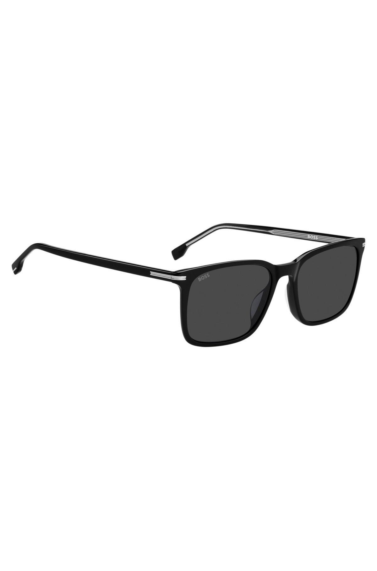 BOSS - Black-acetate sunglasses with silver-tone trims Product Image