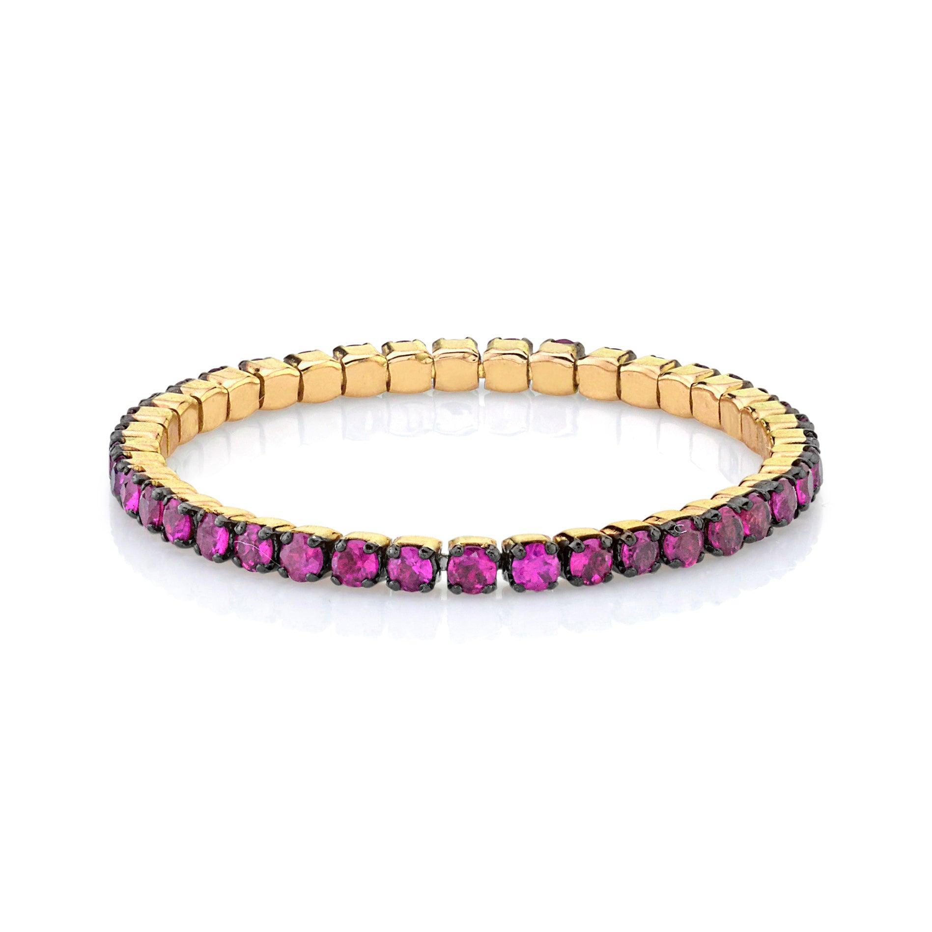 PINK SAPPHIRE SINGLE THREAD RING Product Image