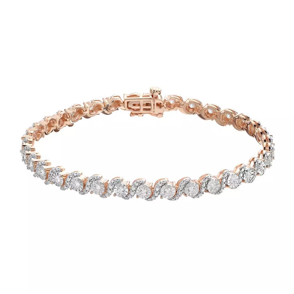 Diamond Brilliance 1 Carat T.W. Diamond Fashion Bracelet, Women's, Size: 7", Silver Tone Product Image