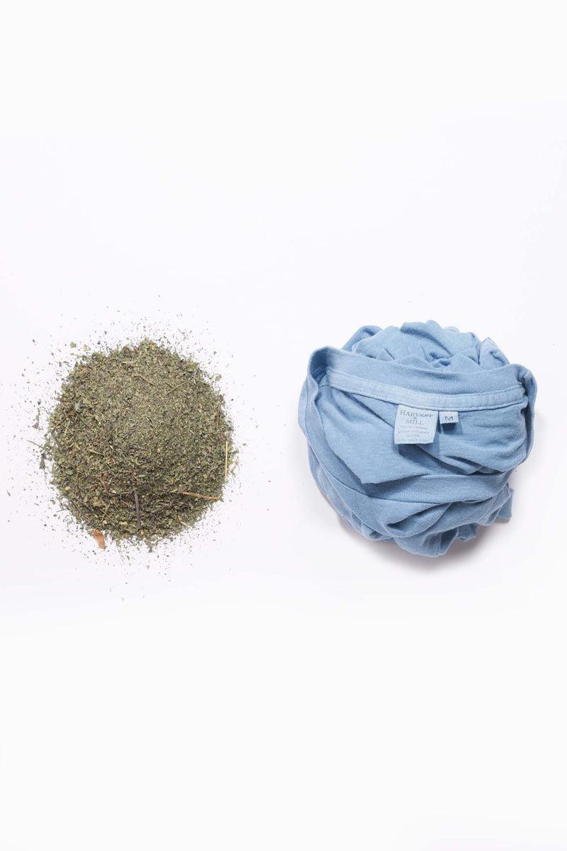 Indigo Dyed Light Blue Men's Organic Crew Tee Product Image