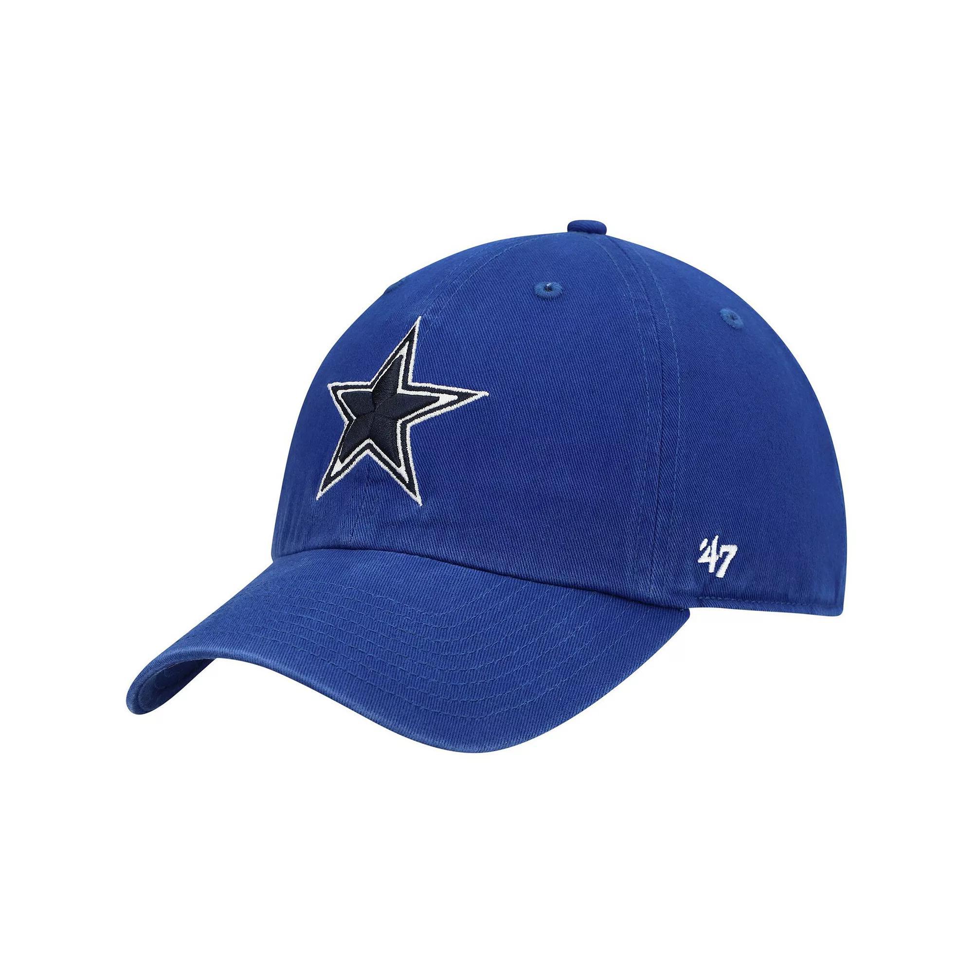 Men's '47 Royal Dallas Cowboys Primary Clean Up Adjustable Hat, Blue Product Image