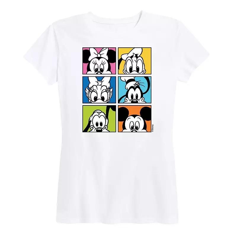 Disneys Mickey Mouse & Friends Womens Grid Graphic Tee Product Image