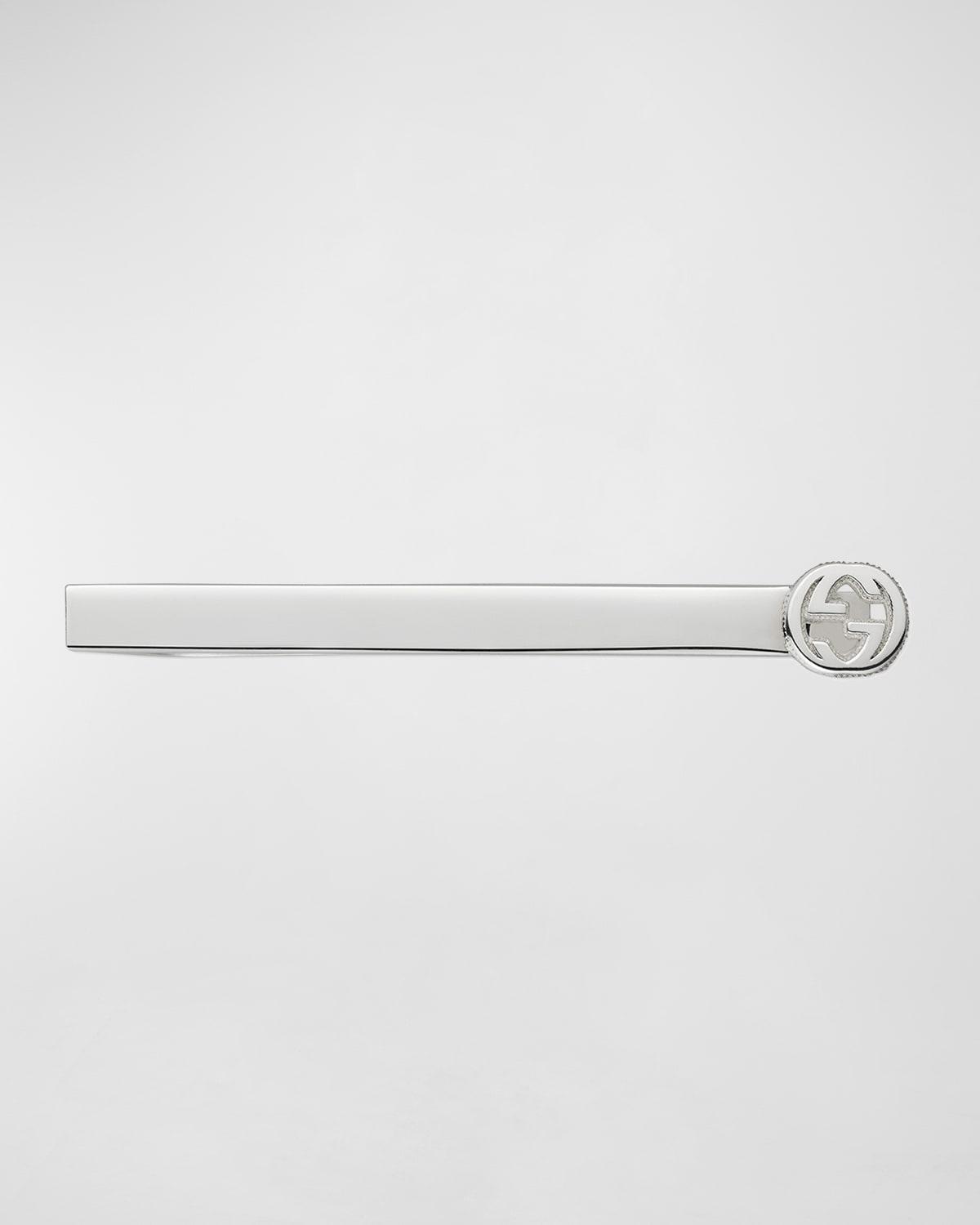Sterling Silver Interlocking G Tie Bar Product Image