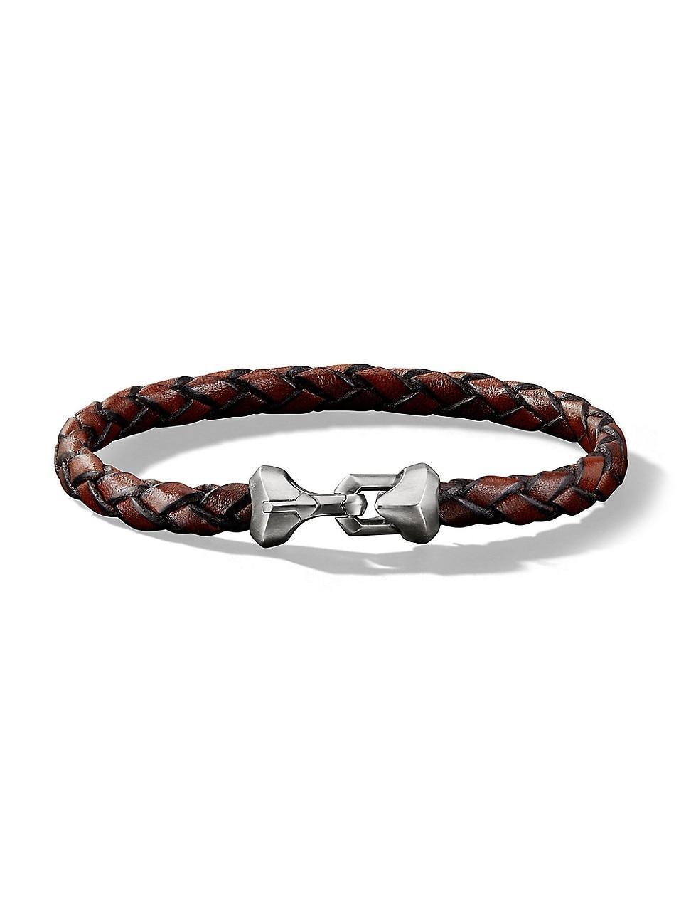 Mens Armory Bracelet in Black Leather Product Image