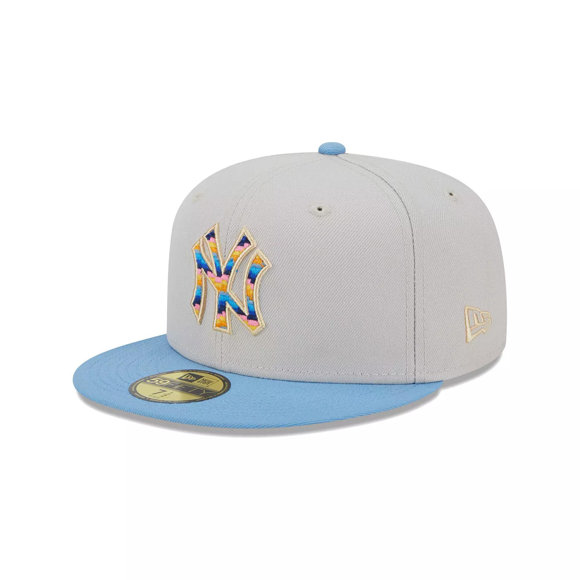 Men's New Era Natural New York Yankees Beach Front 59FIFTY Fitted Hat, Size: 8, Beige Product Image