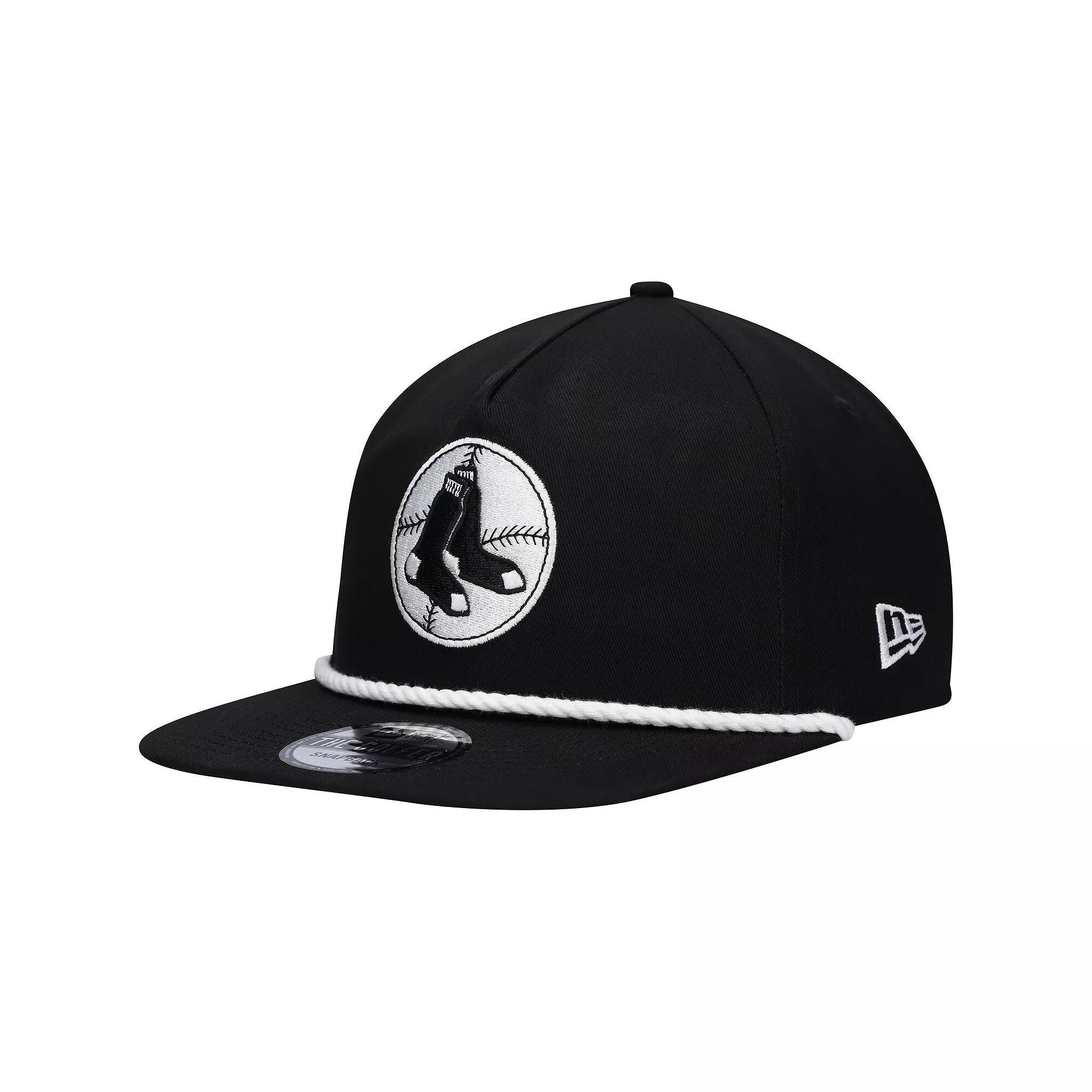Men's New Era Black Boston Red Sox Golfer Snapback Hat Product Image