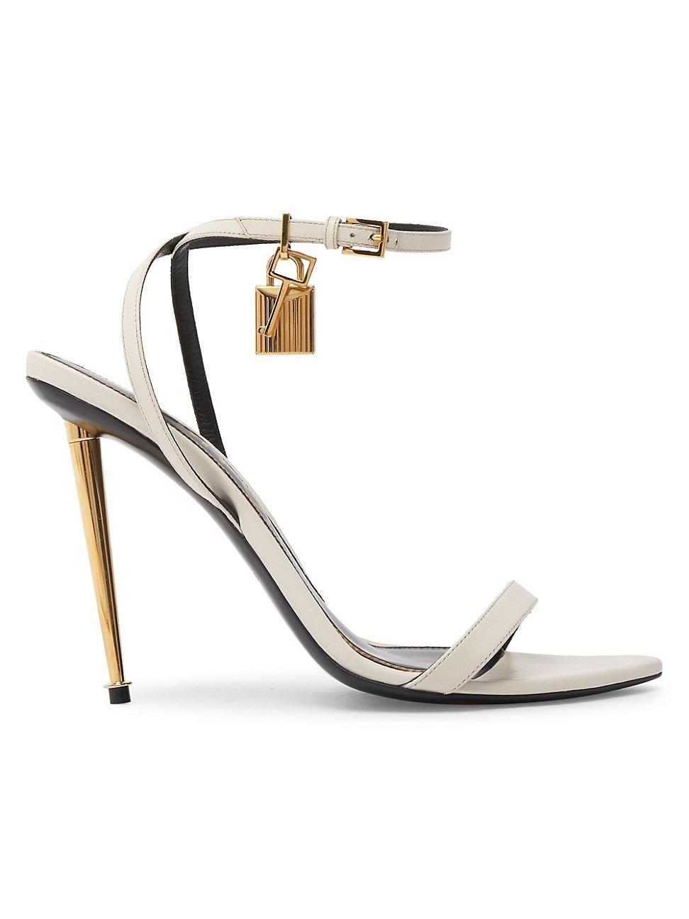 Womens Padlock 105 Leather Point-Toe Ankle-Strap Sandals Product Image