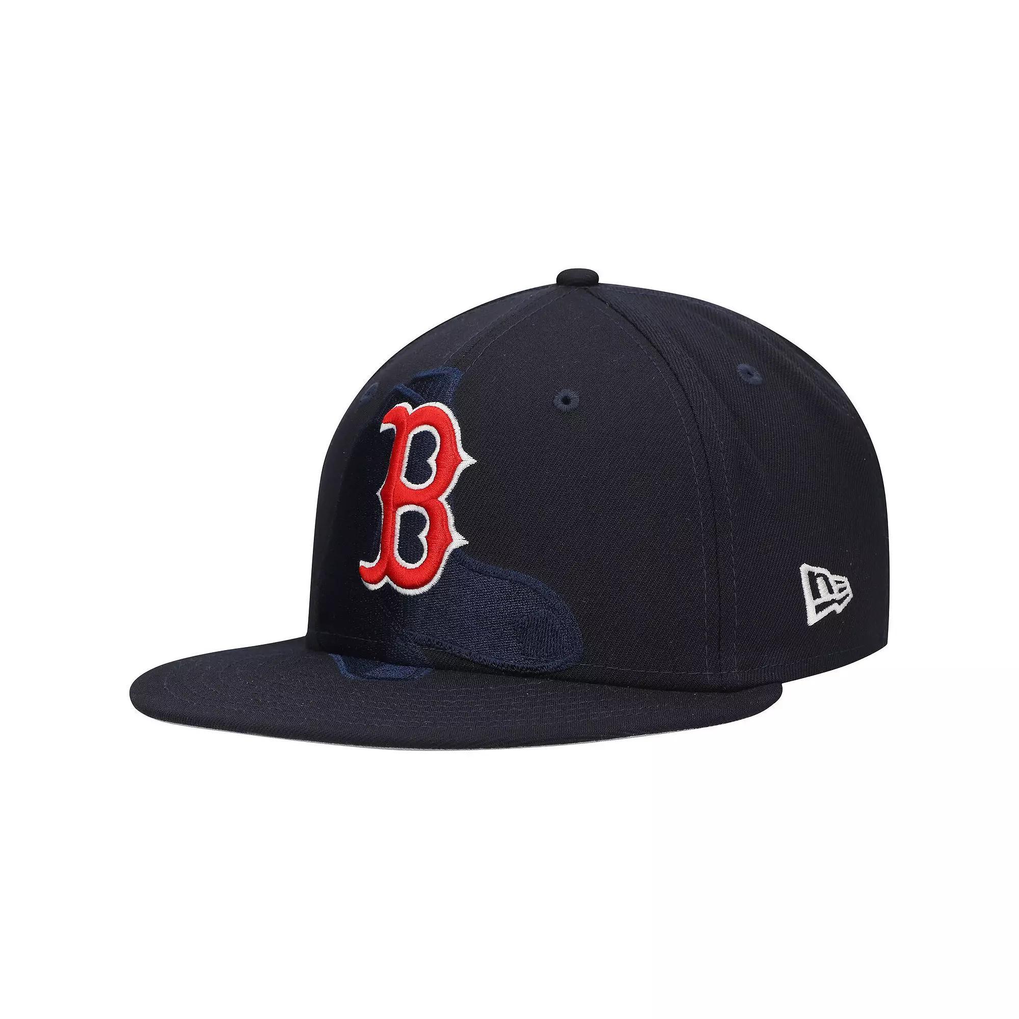 Men's New Era Navy Boston Red Sox Shadow Logo 59FIFTY Fitted Hat, Size: 7 5/8, Blue Product Image