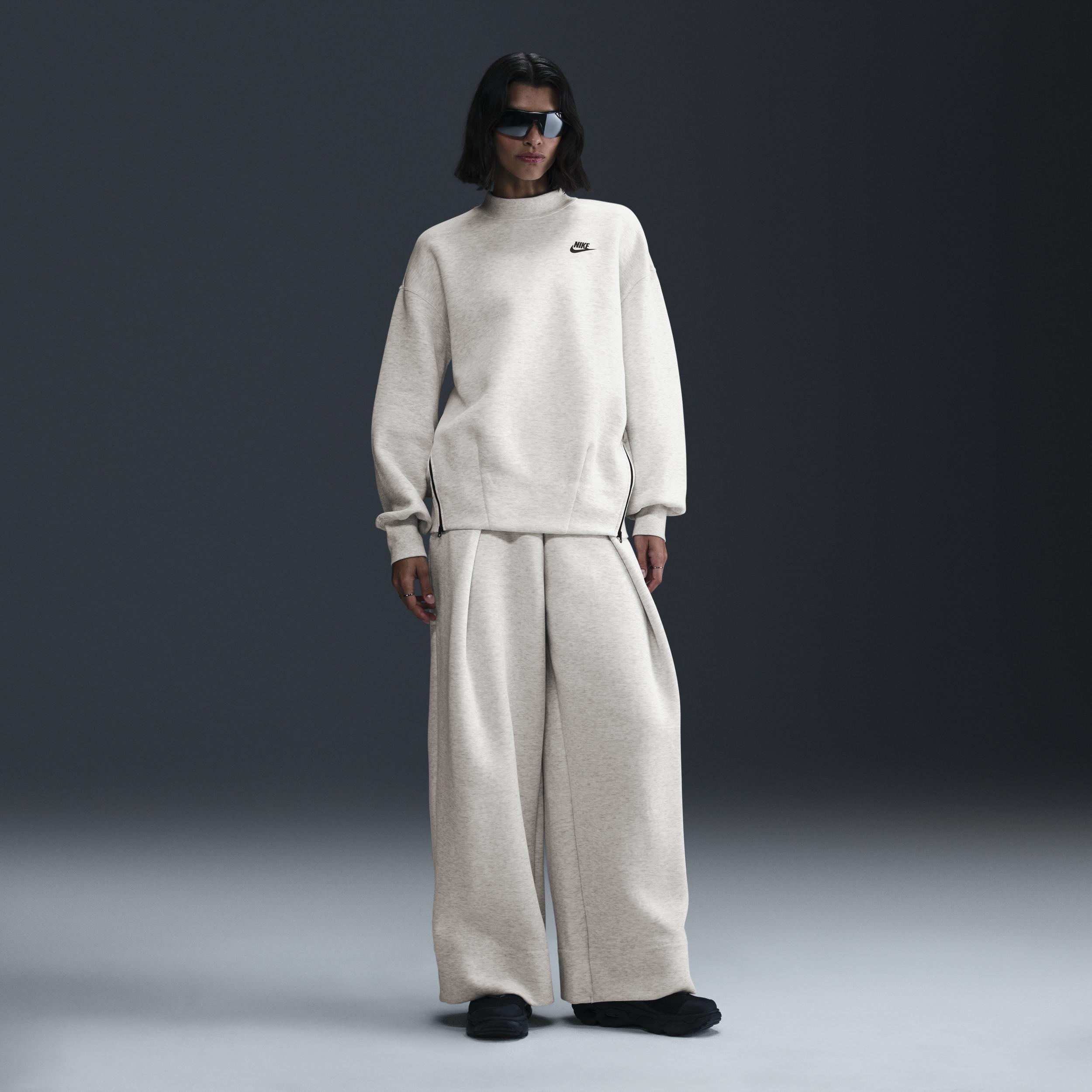 Women's Nike Sportswear Tech Fleece Oversized Crew-Neck Sweatshirt Product Image