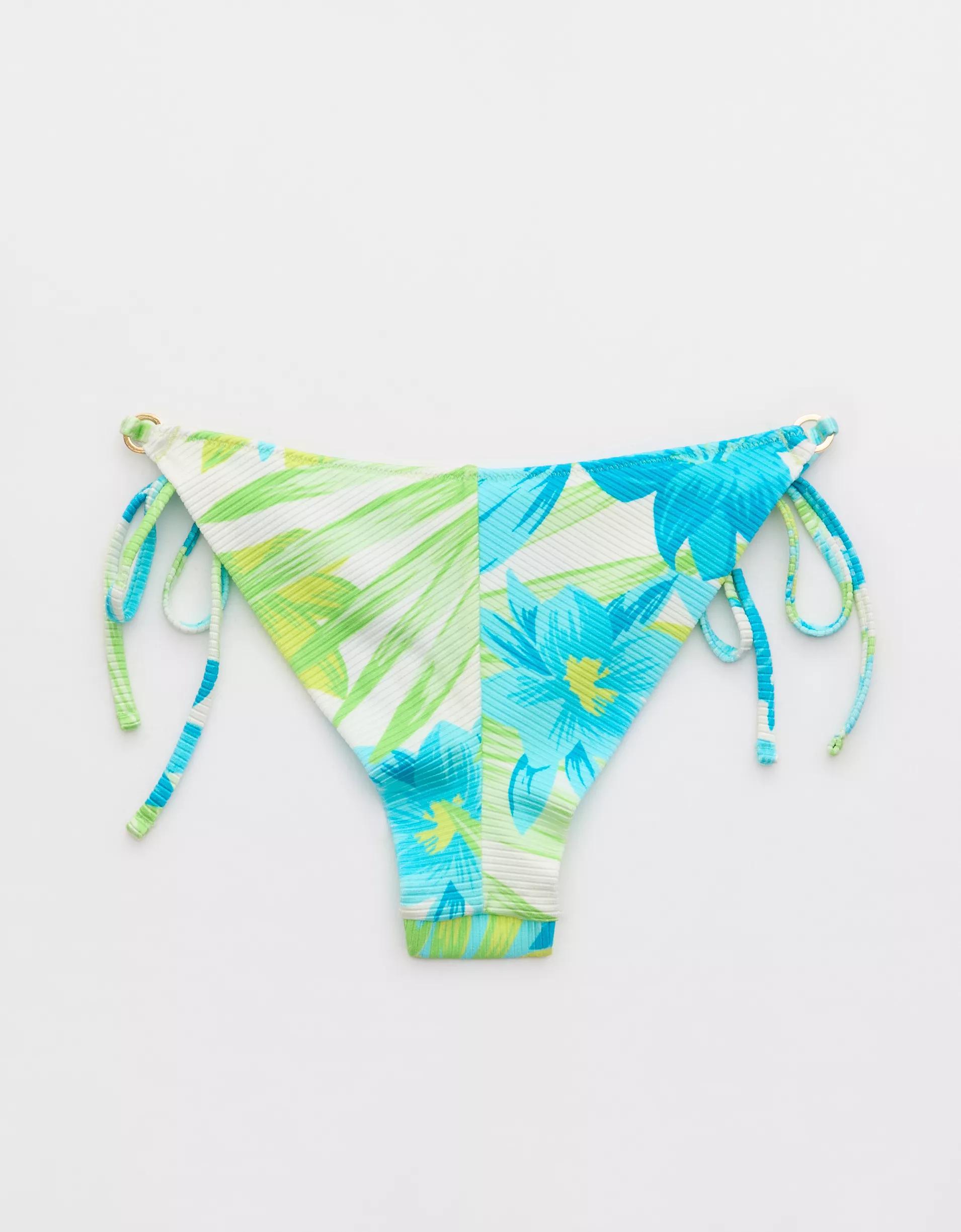 Aerie Shine Rib Cheekiest Tie Bikini Bottom Product Image