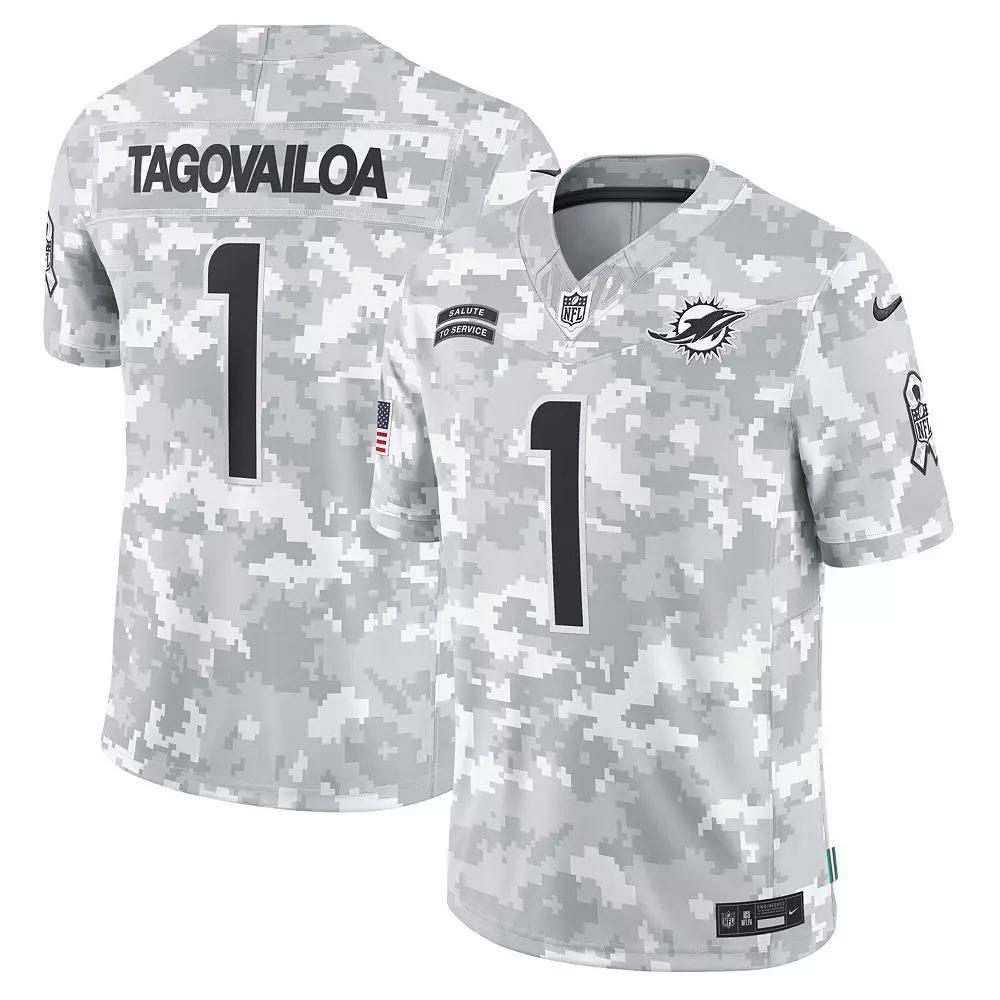 Men's Nike Tua Tagovailoa Arctic Camo Miami Dolphins 2024 Salute to Service Limited Jersey, Size: XL, Team Product Image