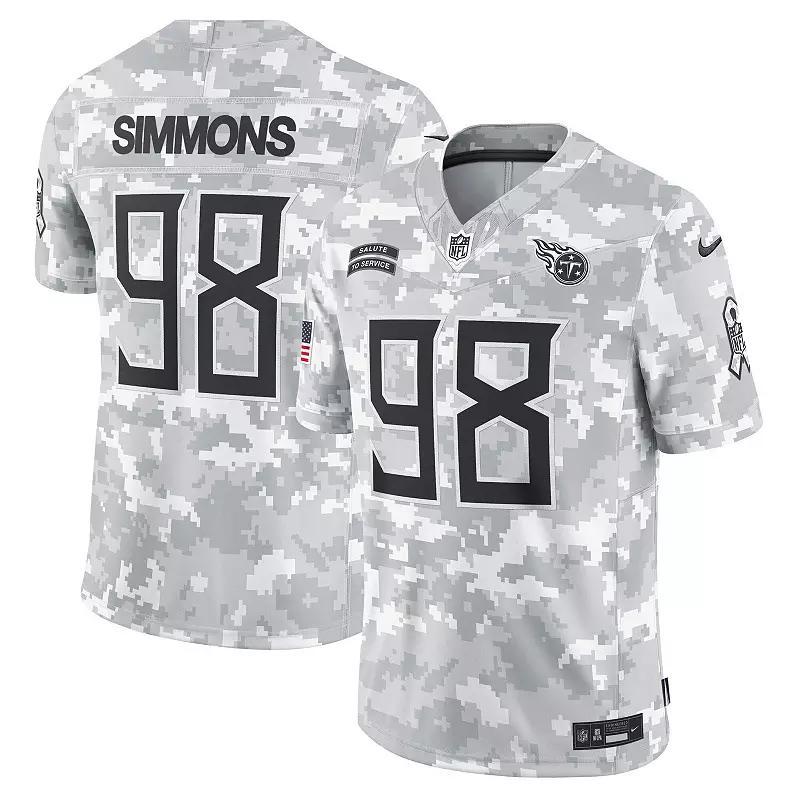 Men's Nike Jeffery Simmons Arctic Camo Tennessee Titans 2024 Salute to Service Limited Jersey, Size: 3XL, Team Product Image