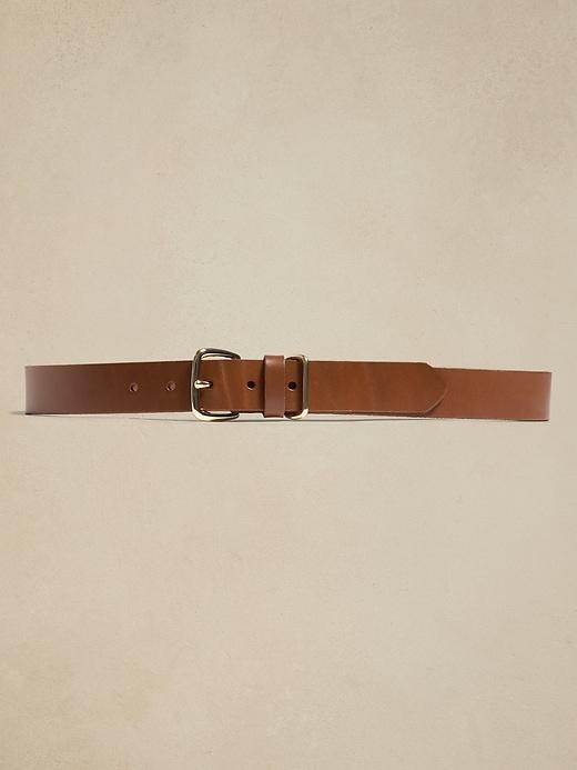 Leather Square Buckle Belt Product Image