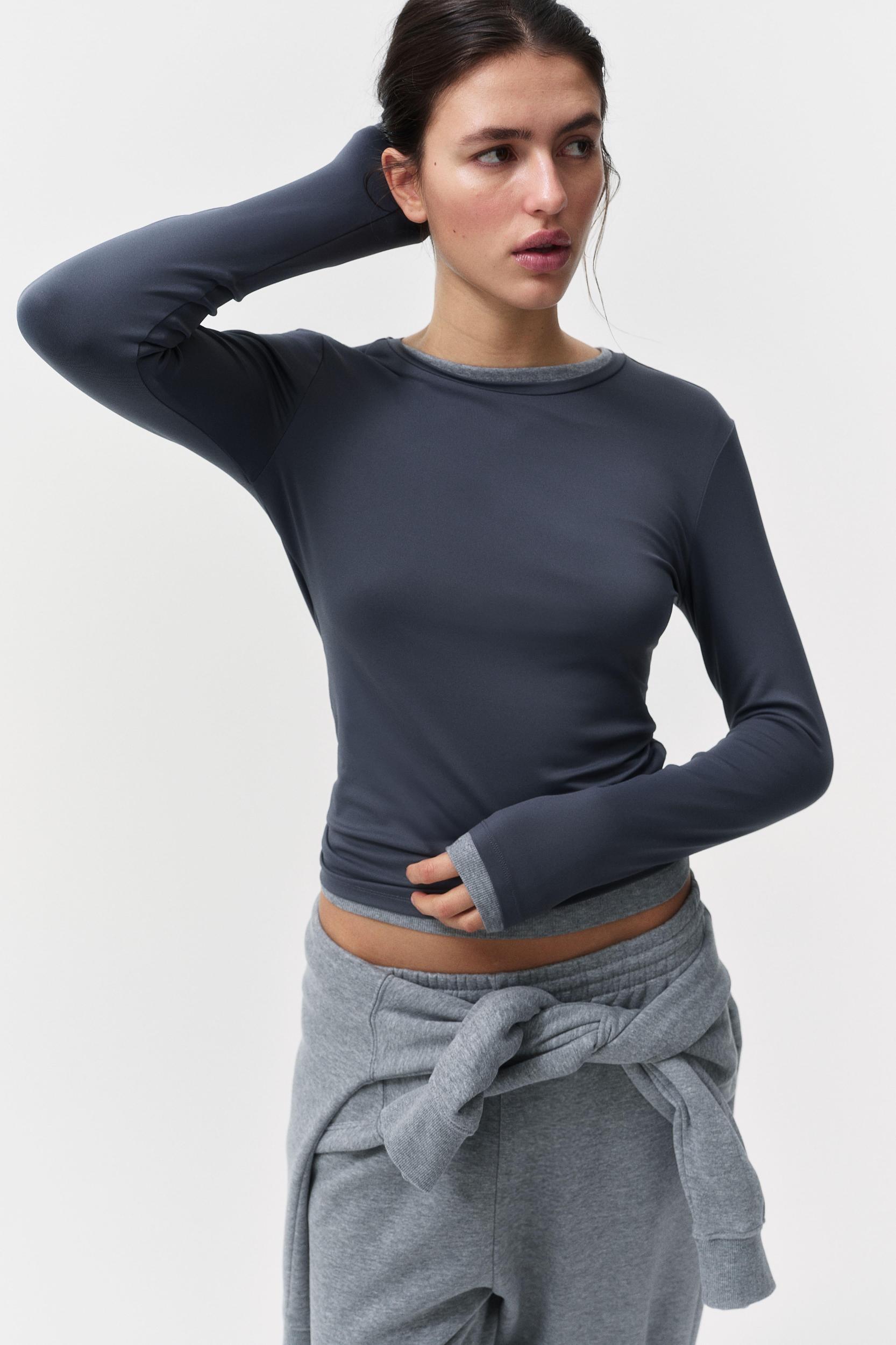 Long-sleeved Microfiber Top Product Image