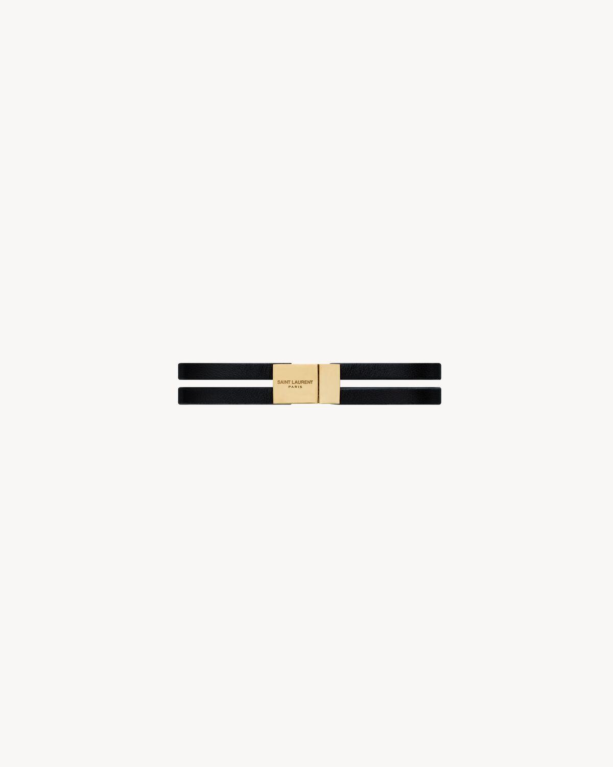 cassandre double-strand bracelet in leather and metal Product Image