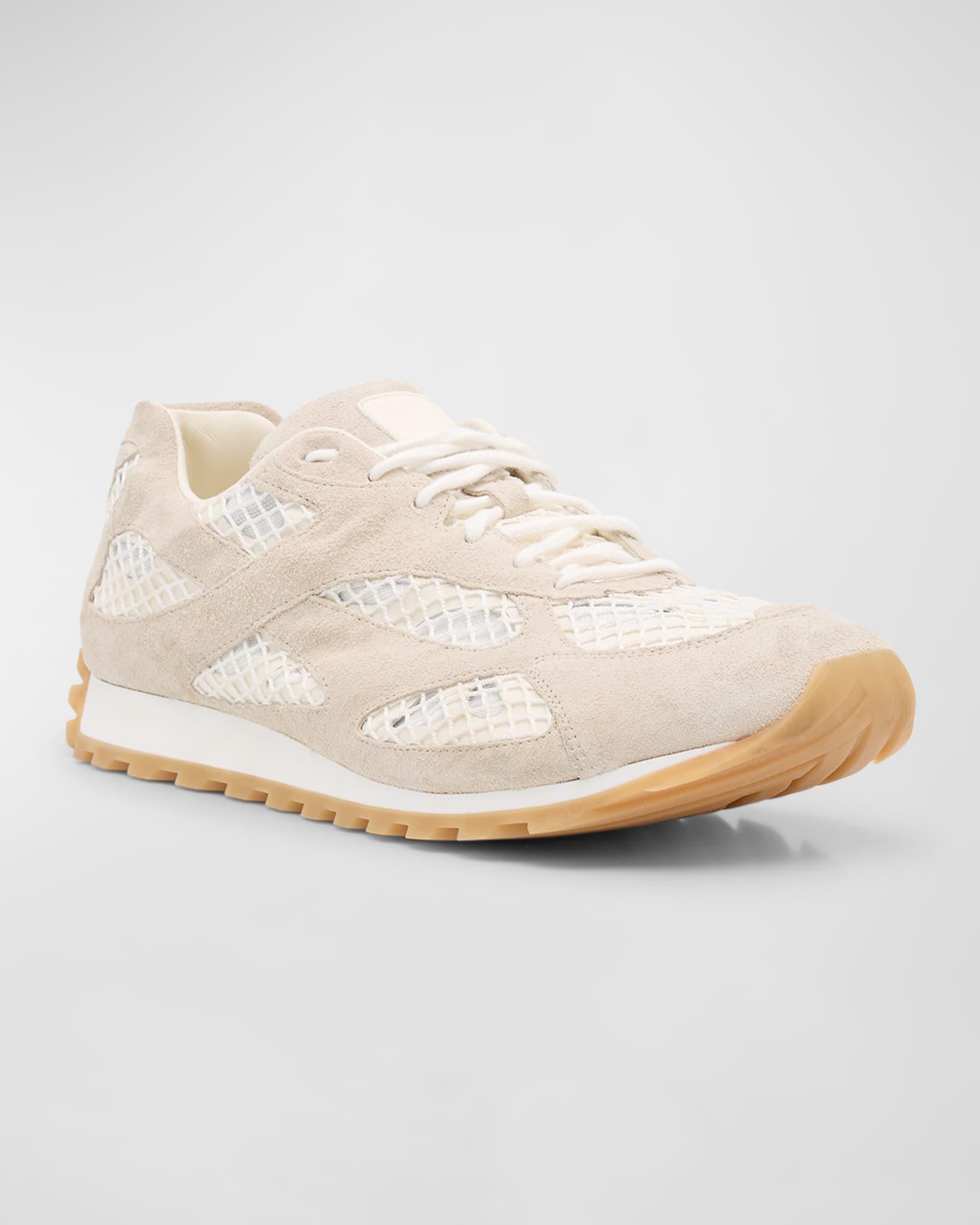 Men's Onyx Suede and Leather Runner Sneakers Product Image
