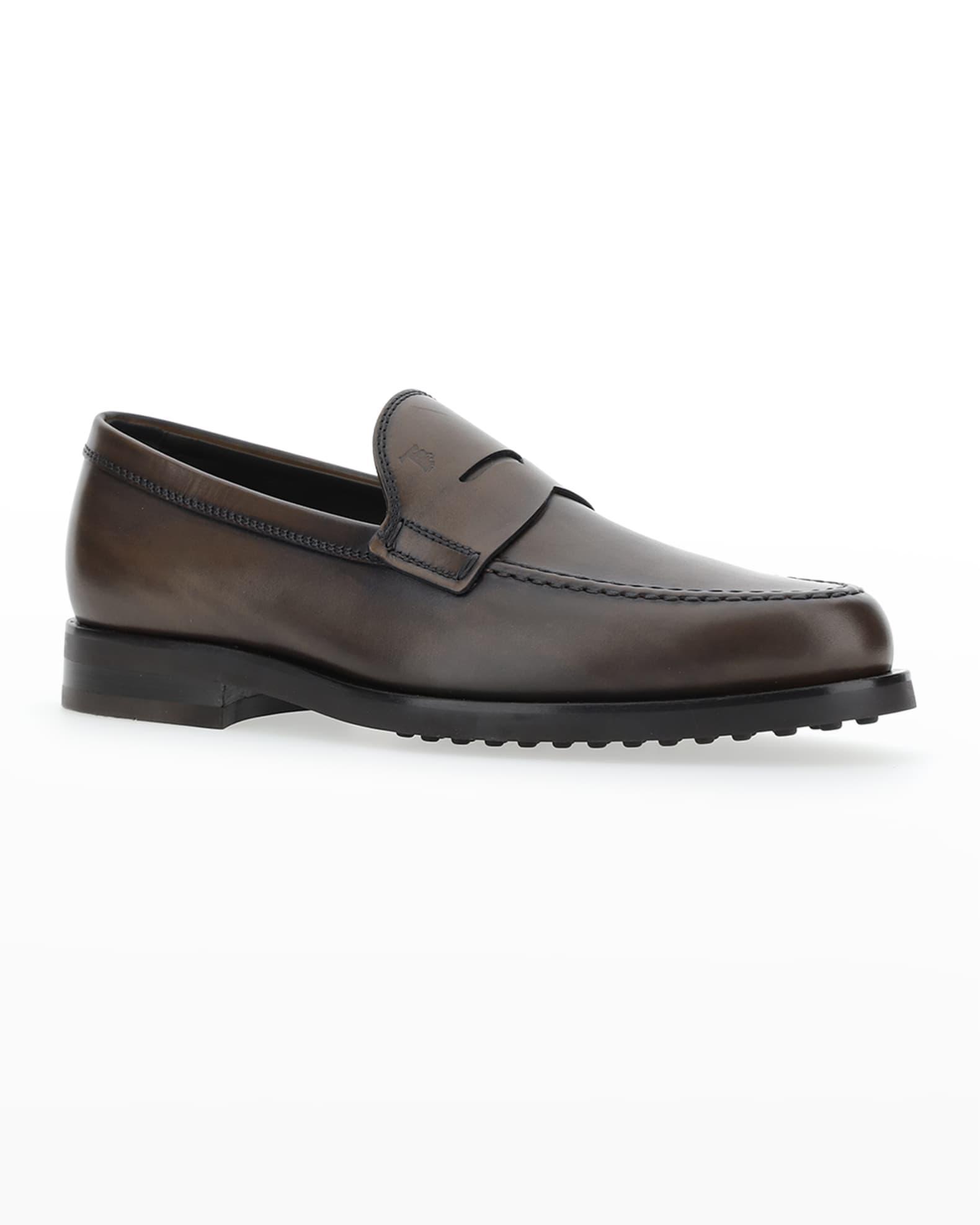 Men's Leather Moccasin Penny Loafers Product Image
