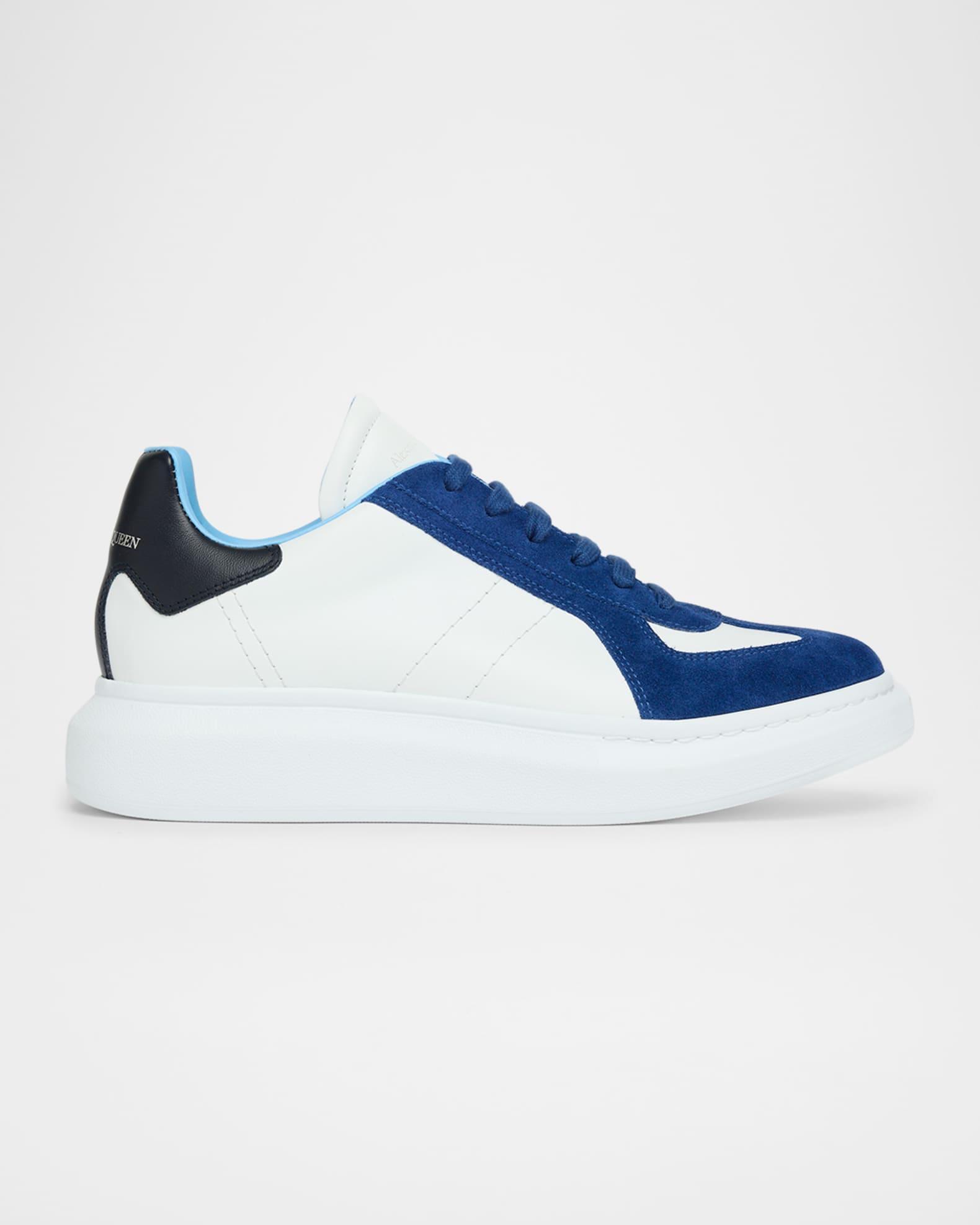 Men's Oversized Leather and Suede T-Toe Sneakers Product Image