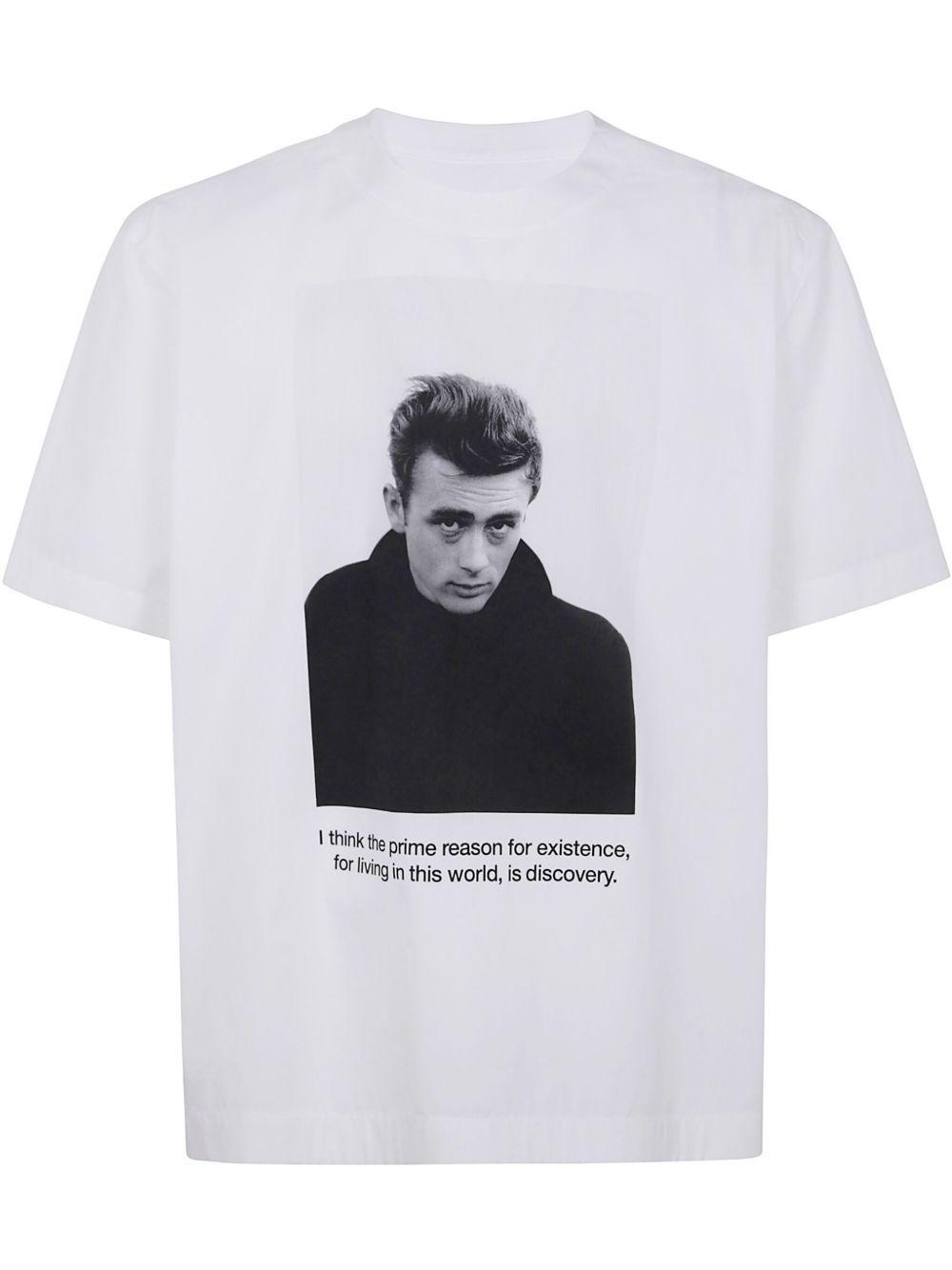 SACAI James Dean Cotton Popelin T-shirt Clothing In White Product Image